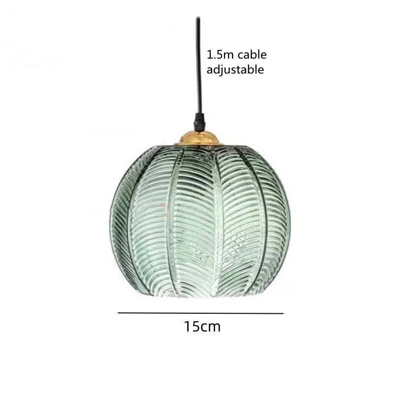 Kuleformet glasshengelampe