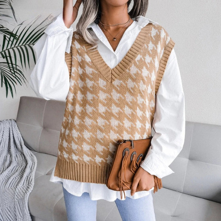 Rutete vest til dame – Yara