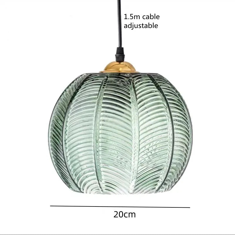 Kuleformet glasshengelampe