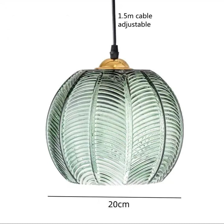Kuleformet glasshengelampe