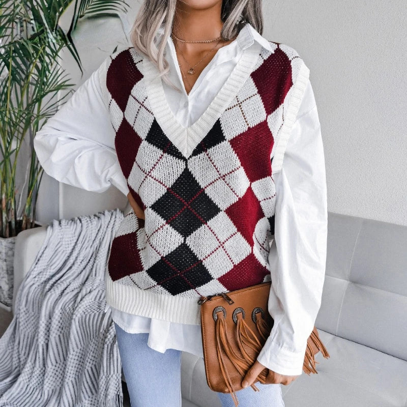 Rutete vest til dame – Yara