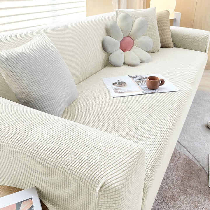Teksturert Stretch Sofa Trekk Ikkeslip Sofa Beskyttelse
