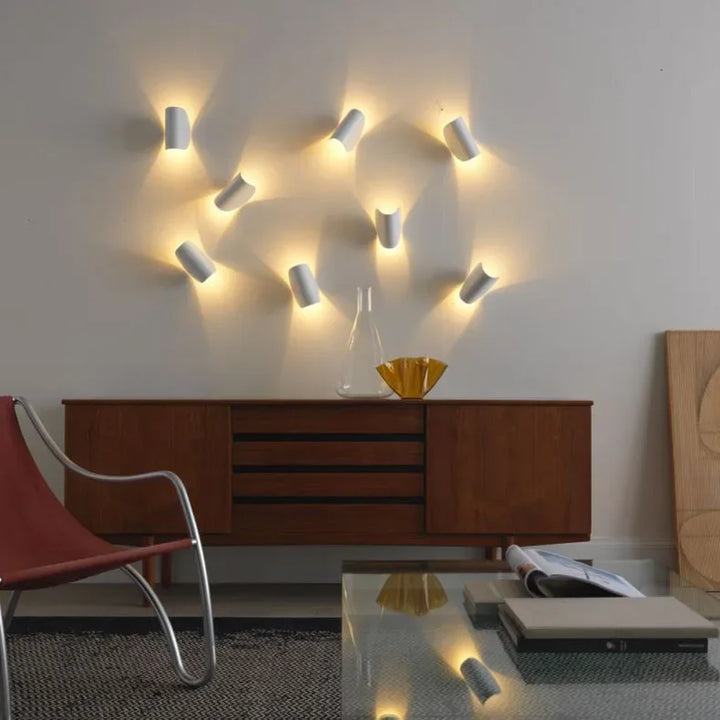 Justerbar Up-Down LED-vegglampe – varmt stemningslys, moderne design