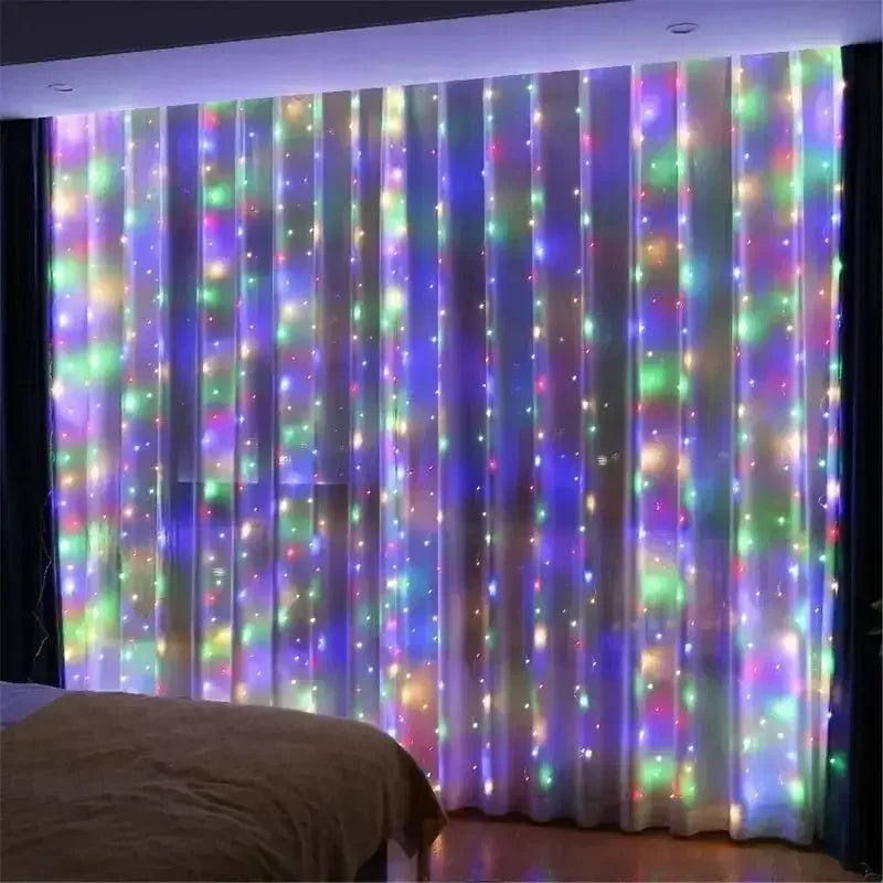 USB LED-lysgardin med fjernkontroll
