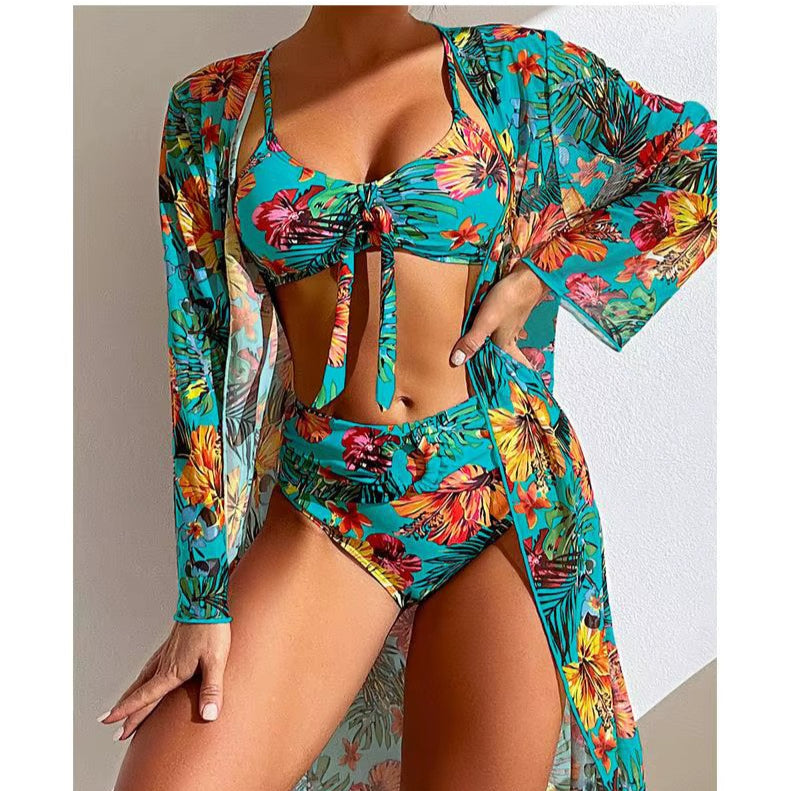 Bikinisett med Høy Midje og Cover-up – Amira