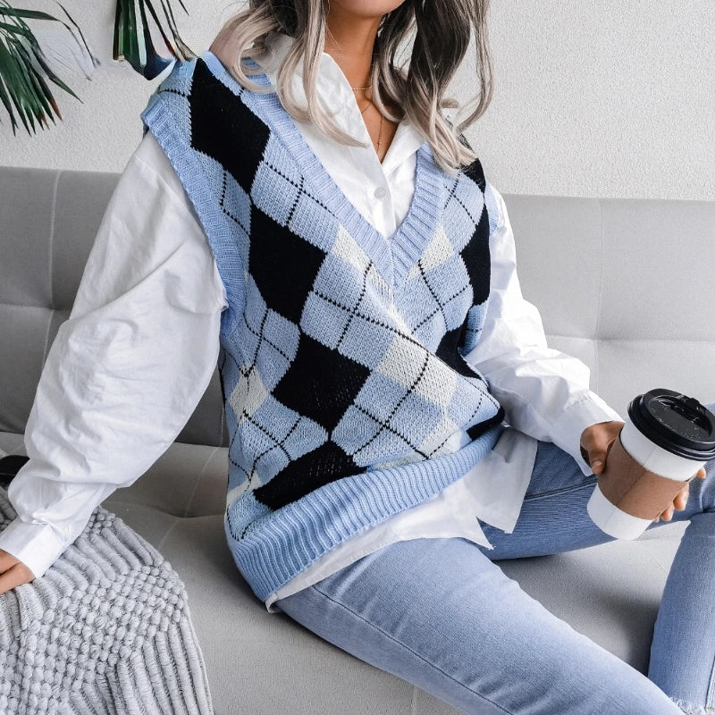 Rutete vest til dame – Yara