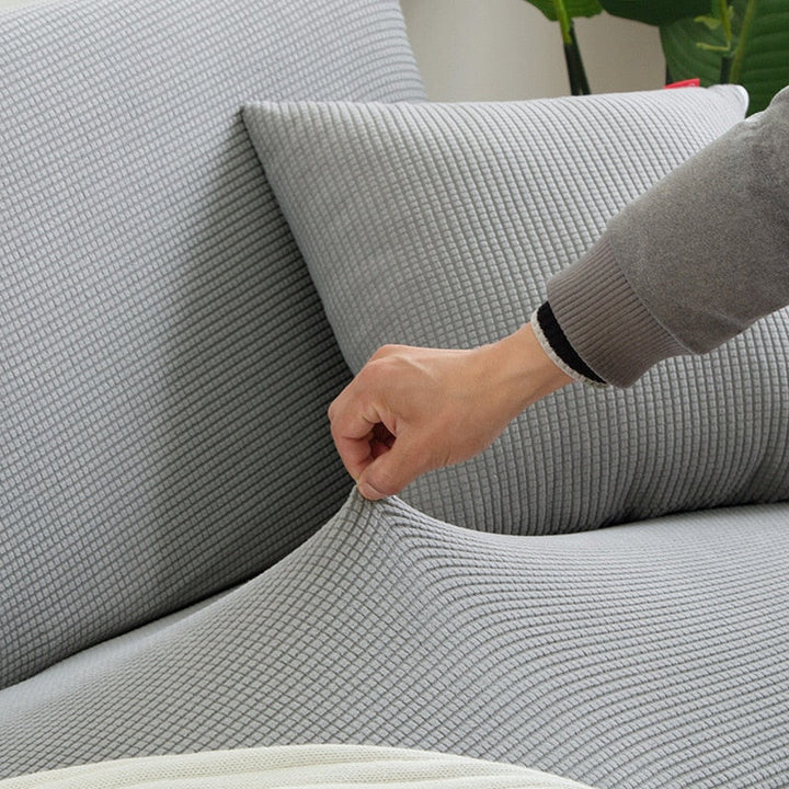 Teksturert Stretch Sofa Trekk Ikkeslip Sofa Beskyttelse