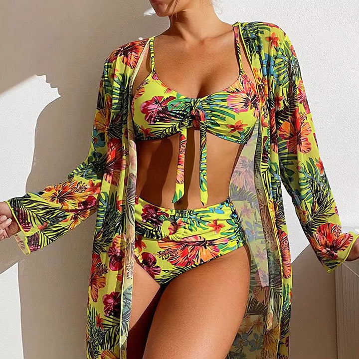 Bikinisett med Høy Midje og Cover-up – Amira