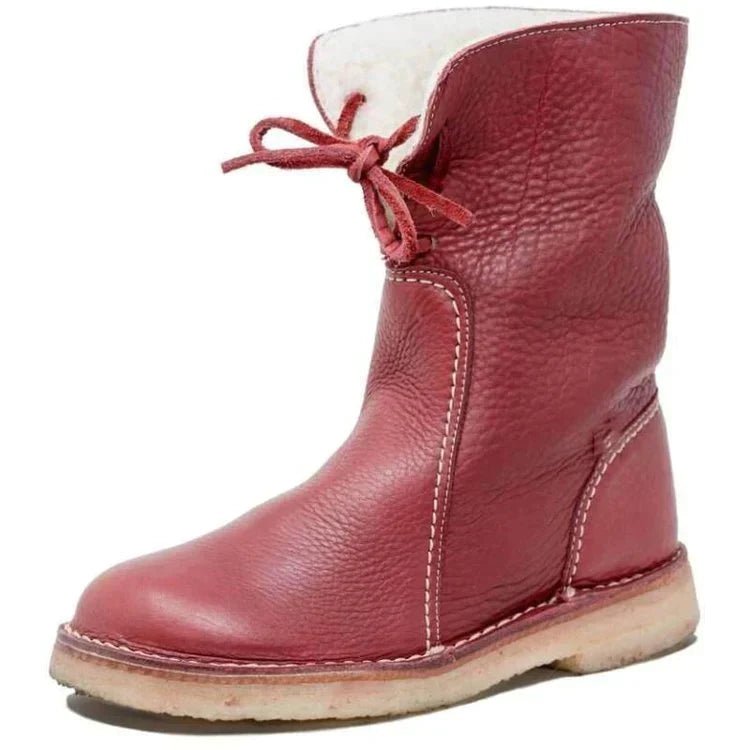 Luksuriøse halvhøye fôrede damestøvler - Sophia Hike Boot