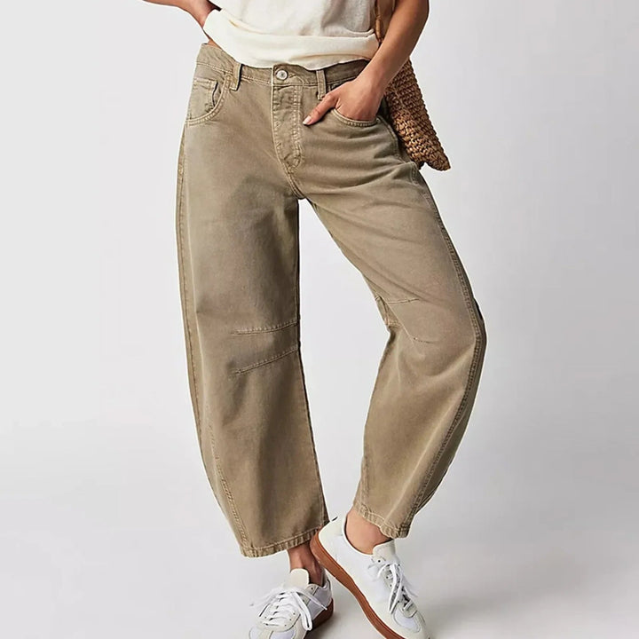 Dame casual vide jeans – komfortabel stretchdenim, avslappet bukse til daglig bruk