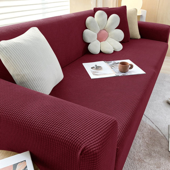 Teksturert Stretch Sofa Trekk Ikkeslip Sofa Beskyttelse