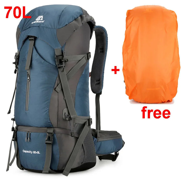 Alpivento 70L Turryggsekk | Vanntett Campingryggsekk med Regntrekk | Stor Utendørsryggsekk for Fotturer, Fjellklatring og Reiser  Merke: