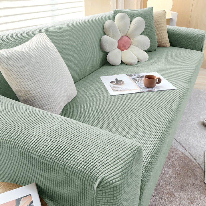 Teksturert Stretch Sofa Trekk Ikkeslip Sofa Beskyttelse
