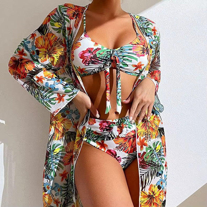 Bikinisett med Høy Midje og Cover-up – Amira