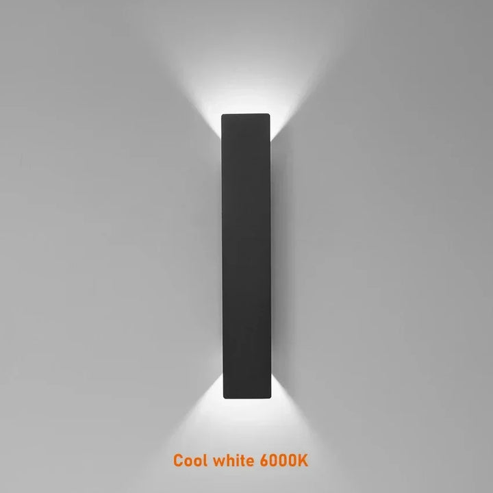 Moderne utendørslampe – LED-vegglampe opp/ned, vanntett, vertikalt design
