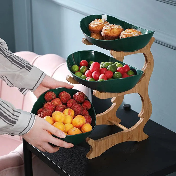 FruitTriad | Fruktskål i tre nivåer i plast
