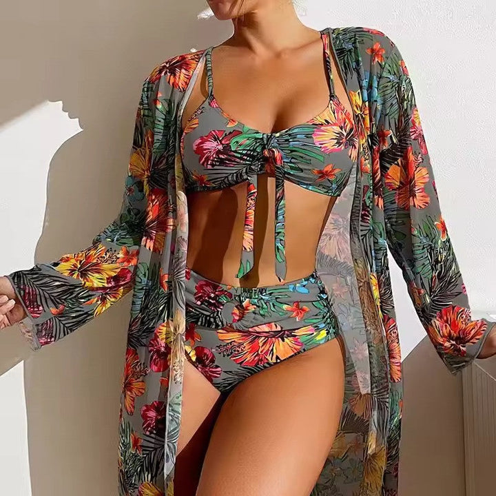 Bikinisett med Høy Midje og Cover-up – Amira