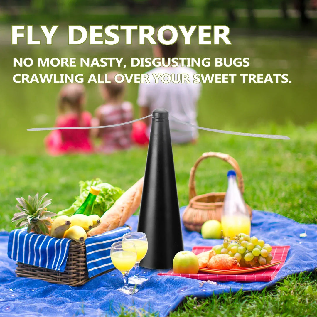 AeroLumen Naturguard fluerepellerende bordvifte | Insektsvern-vifte med 360° rotasjon | Stillegående & trygg | For utendørs, camping, piknik