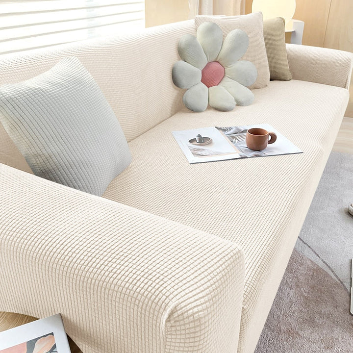 Teksturert Stretch Sofa Trekk Ikkeslip Sofa Beskyttelse