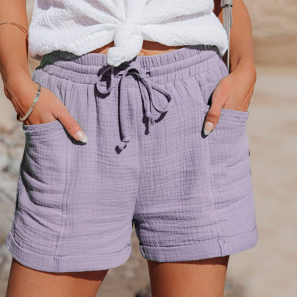 Kvinners Casual Lettvekts Shorts