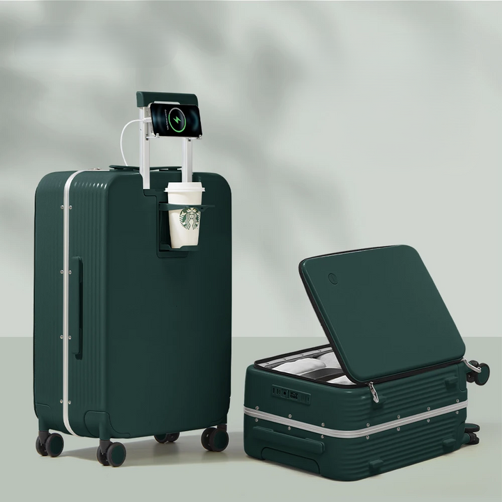 Hard koffert i aluminium med USB-port – Torino