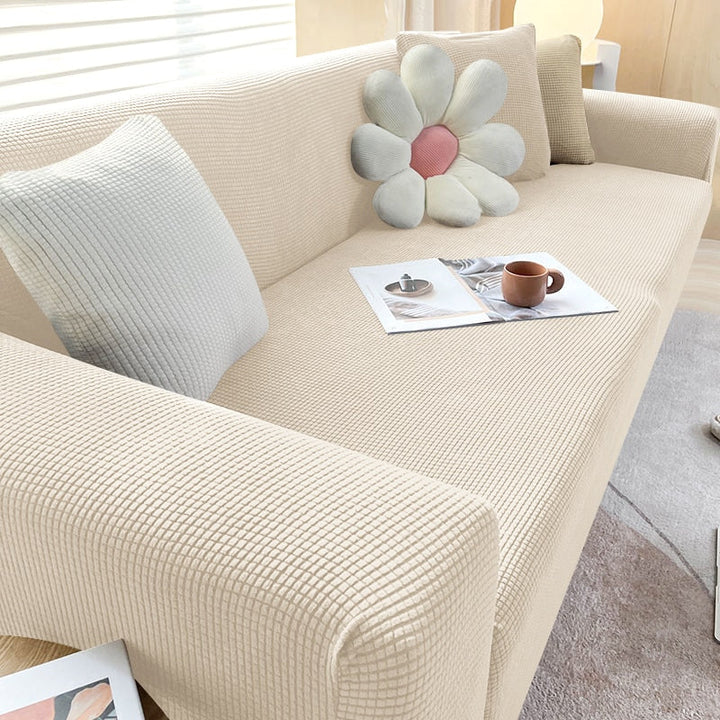 Teksturert Stretch Sofa Trekk Ikkeslip Sofa Beskyttelse