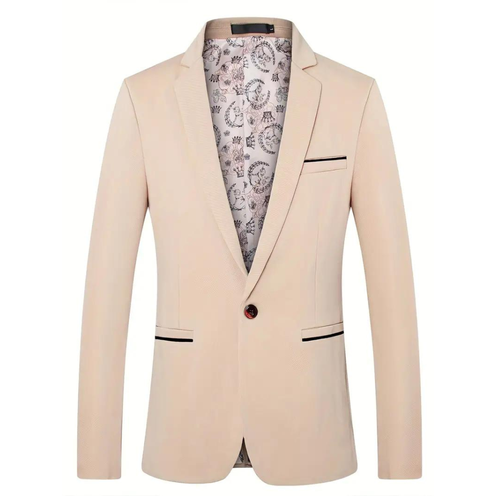 Elegant Menns Blazer Forfinet Søm for den Moderne Mannen