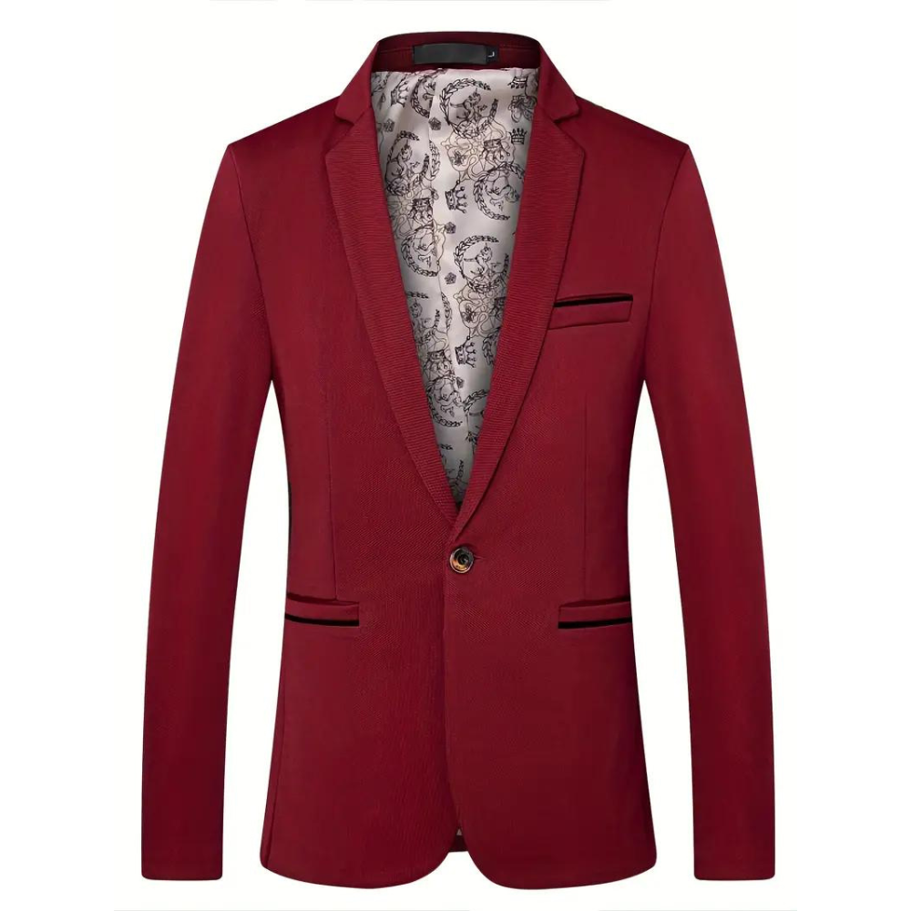 Elegant Menns Blazer Forfinet Søm for den Moderne Mannen