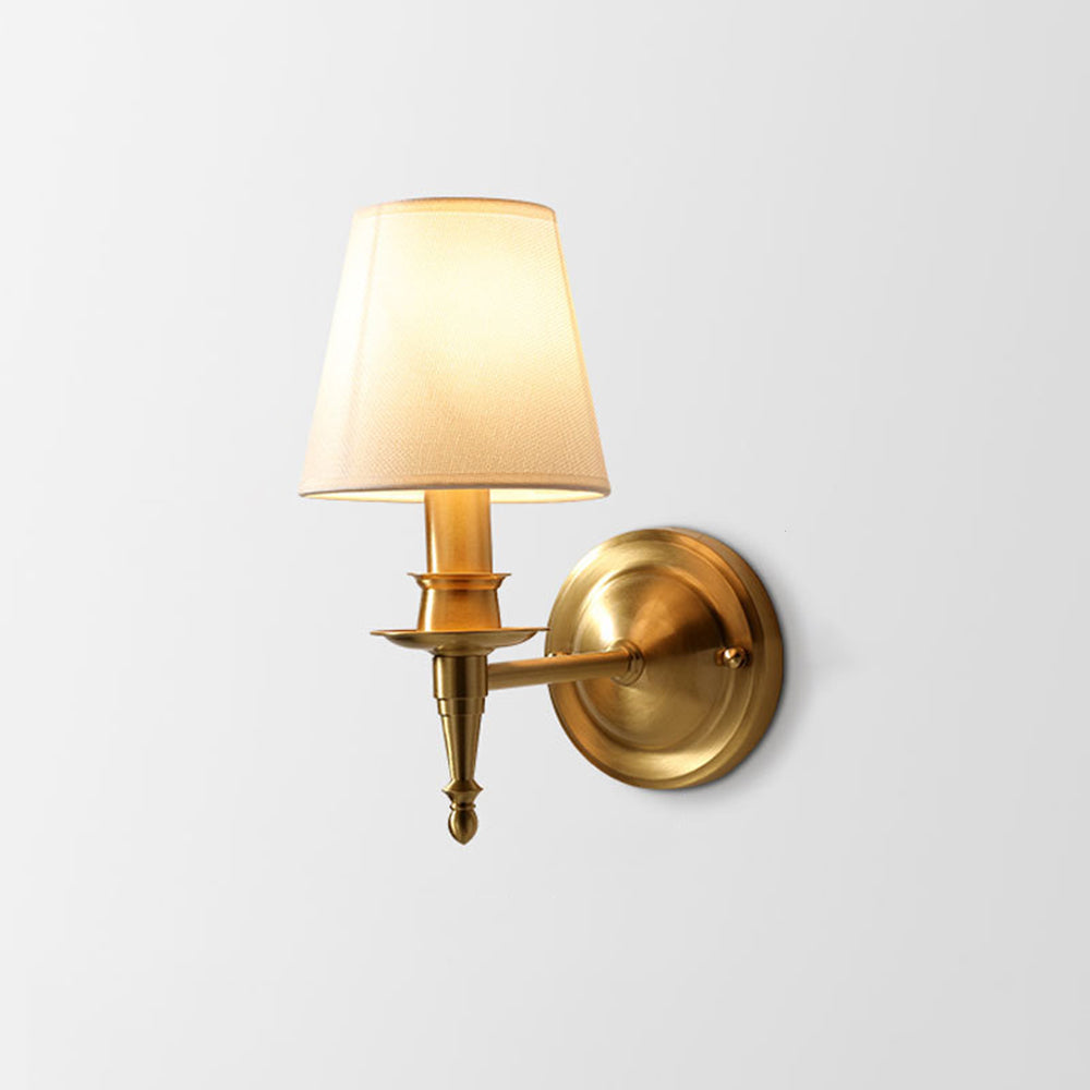Silva Landerne Vintage Vegglampe, 5 Stiler, Metall/Tekstil, Gull, Soverom