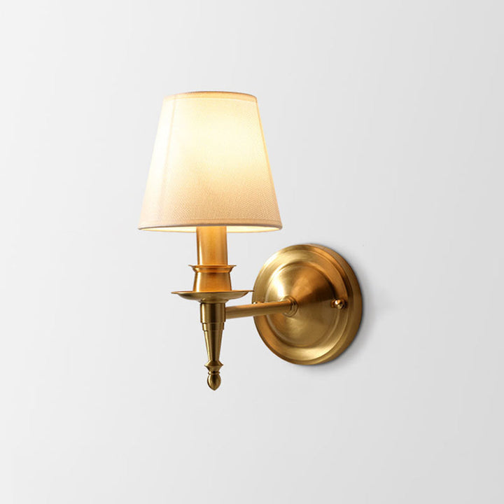Silva Landerne Vintage Vegglampe, 5 Stiler, Metall/Tekstil, Gull, Soverom