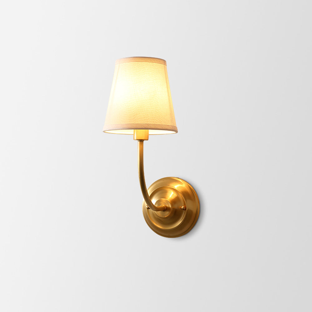 Silva Landerne Vintage Vegglampe, 5 Stiler, Metall/Tekstil, Gull, Soverom