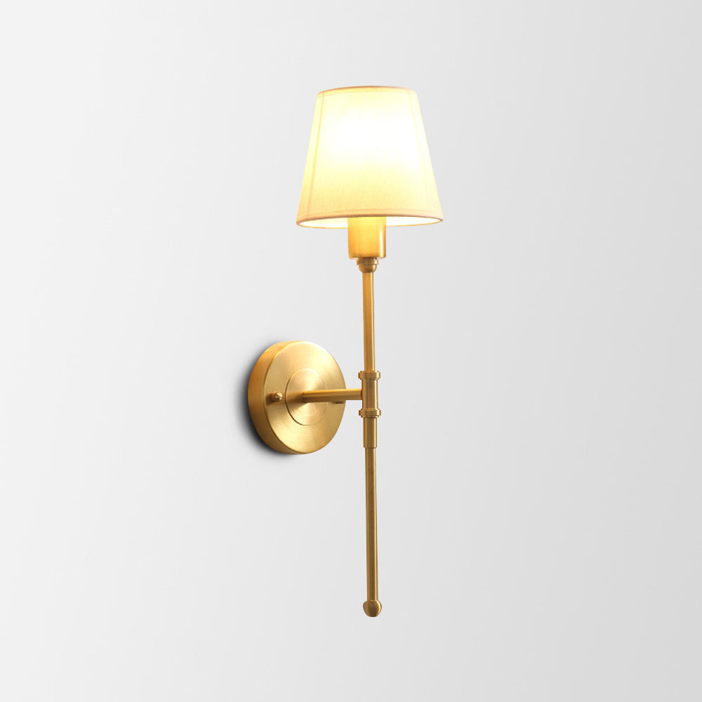 Silva Landerne Vintage Vegglampe, 5 Stiler, Metall/Tekstil, Gull, Soverom