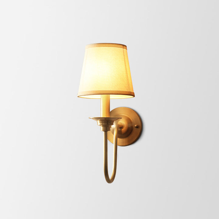 Silva Landerne Vintage Vegglampe, 5 Stiler, Metall/Tekstil, Gull, Soverom