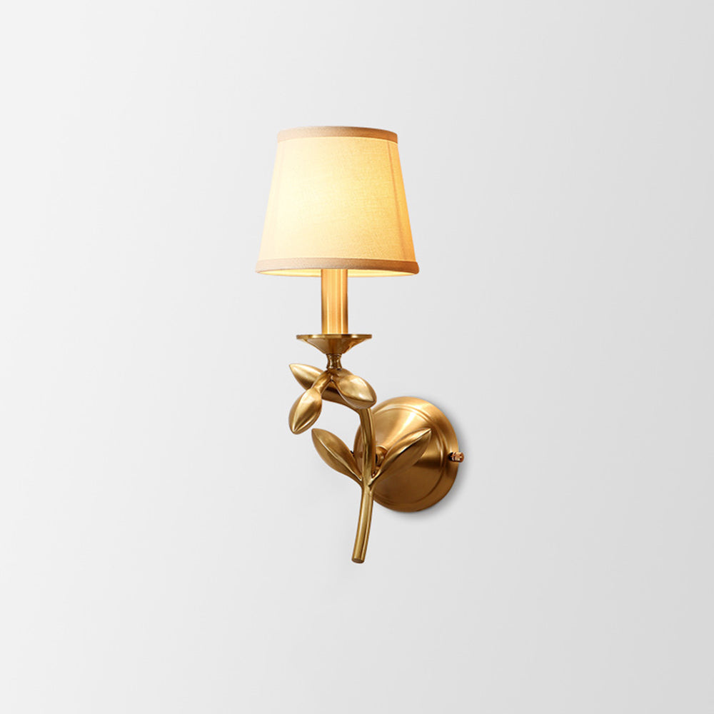 Silva Landerne Vintage Vegglampe, 5 Stiler, Metall/Tekstil, Gull, Soverom