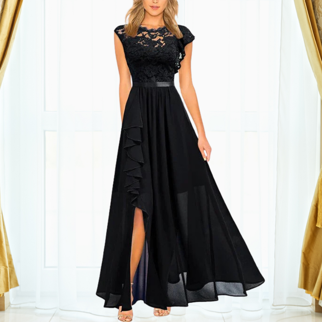 Lucienne - Elegant Maxikjole i Blonder