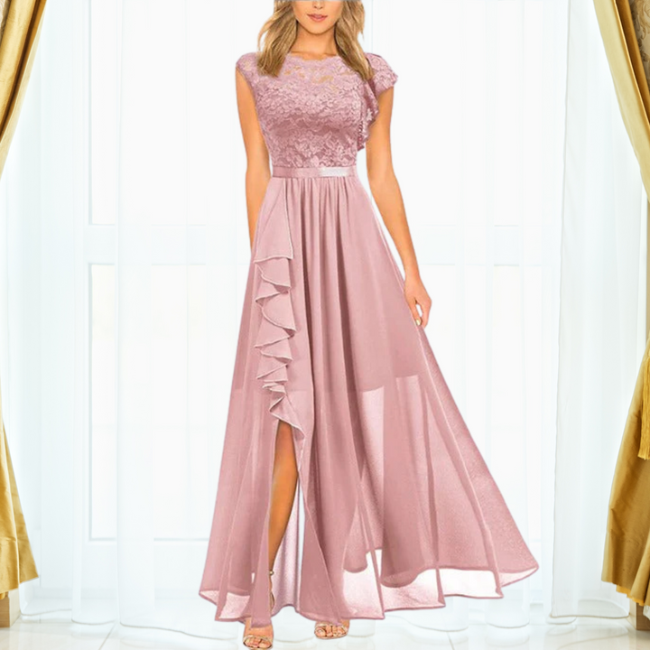 Lucienne - Elegant Maxikjole i Blonder