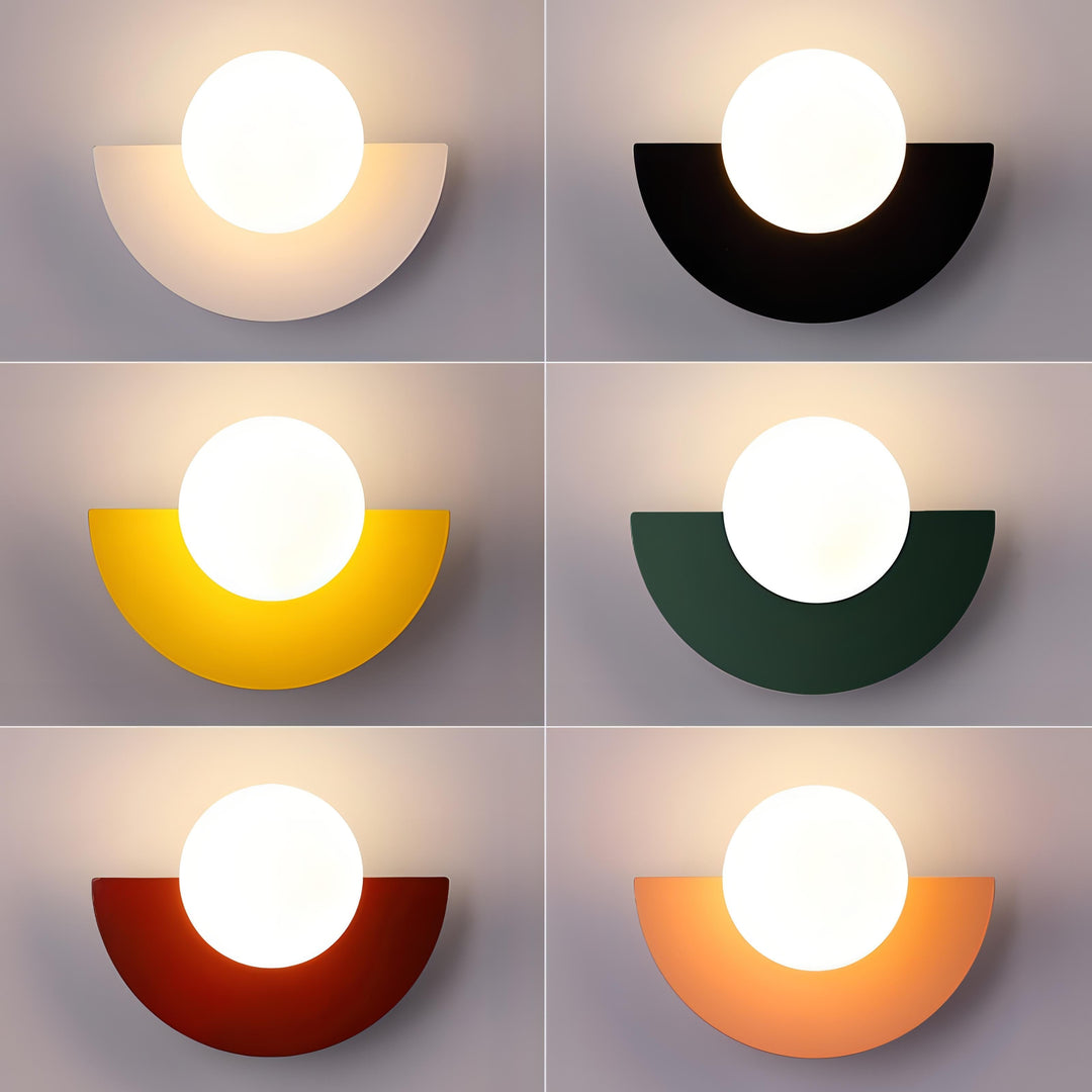 Nordisk halvsirkel vegglampe