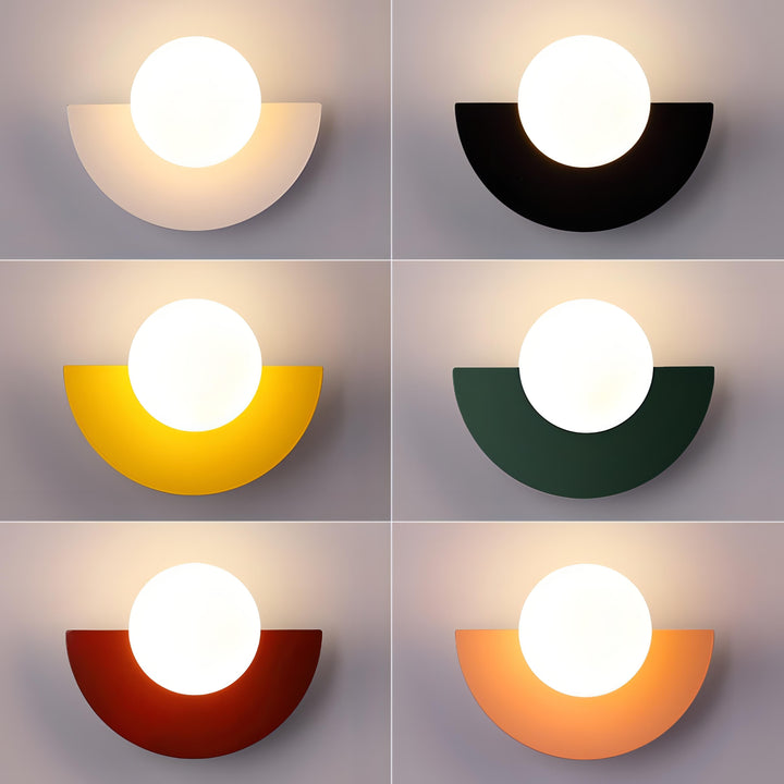 Nordisk halvsirkel vegglampe