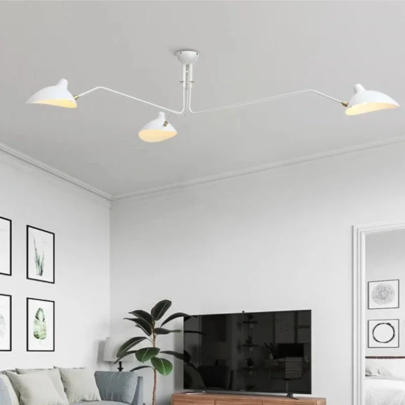 Svart taklampe med svingbare armer – moderne design