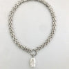 Baroque Freshwater Pearl Necklace med Gull & Sølv Kjede