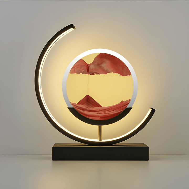 Sandlampe med Bevegelig Sand og Dimbar LED-belysning for en Avslappende Atmosfære