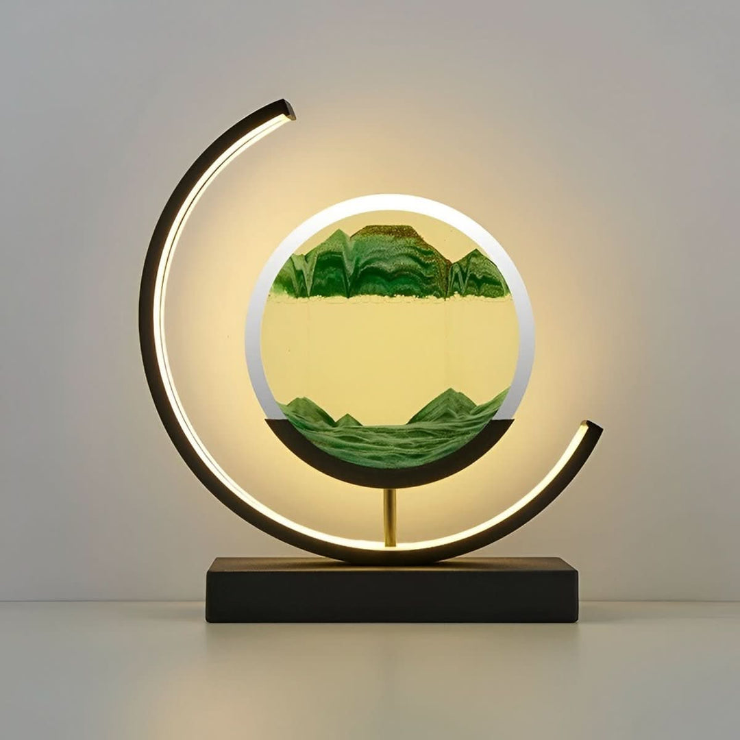 Sandlampe med Bevegelig Sand og Dimbar LED-belysning for en Avslappende Atmosfære