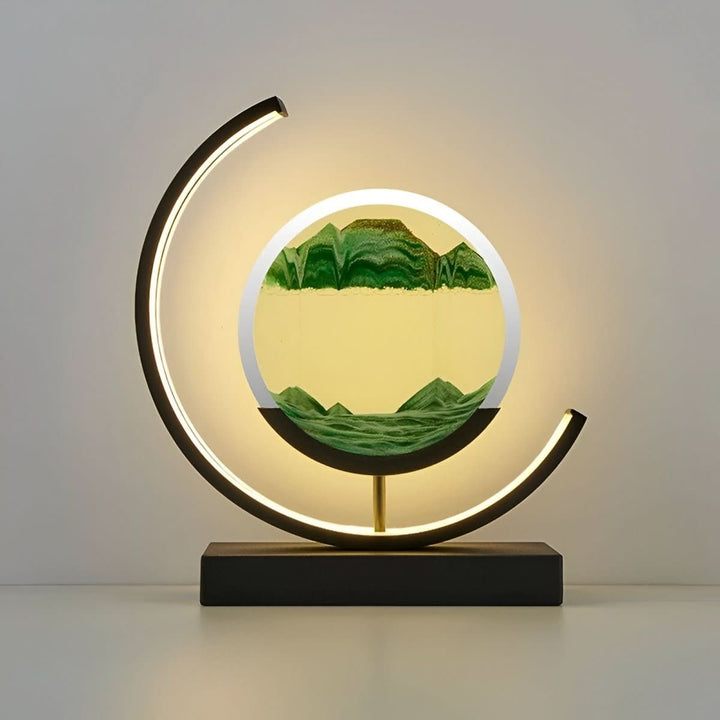 Sandlampe med Bevegelig Sand og Dimbar LED-belysning for en Avslappende Atmosfære