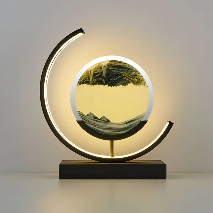 Sandlampe med Bevegelig Sand og Dimbar LED-belysning for en Avslappende Atmosfære