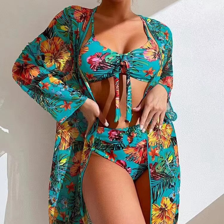 Bikinisett med Høy Midje og Cover-up – Amira