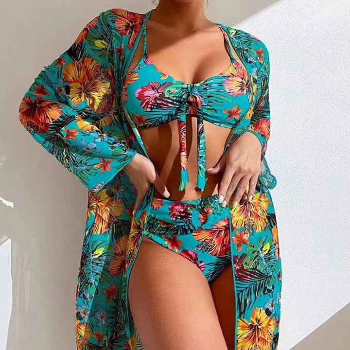 Bikinisett med Høy Midje og Cover-up – Amira