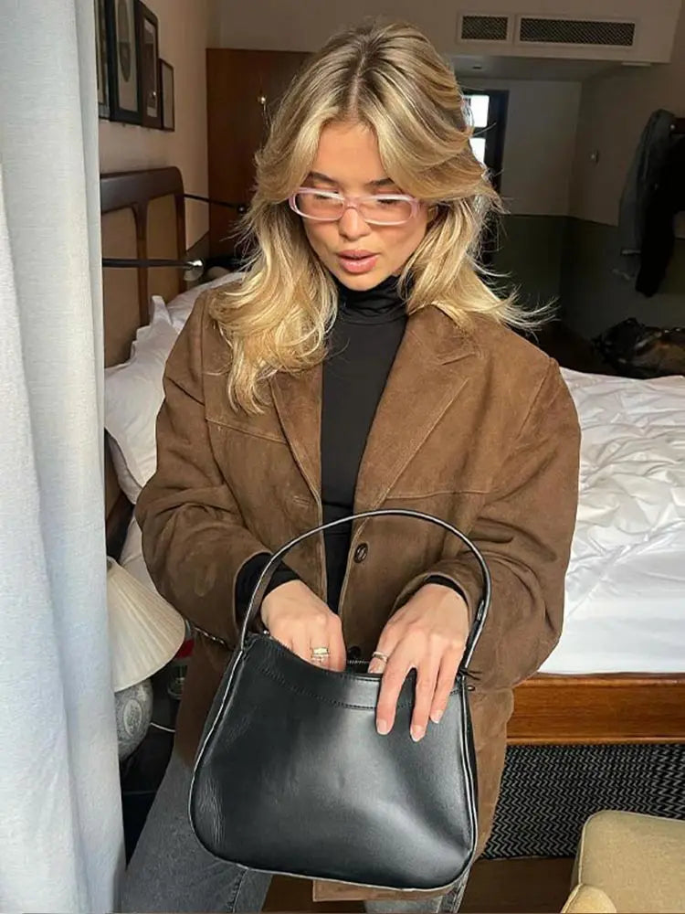Kvinners Klassisk Suede Jakke