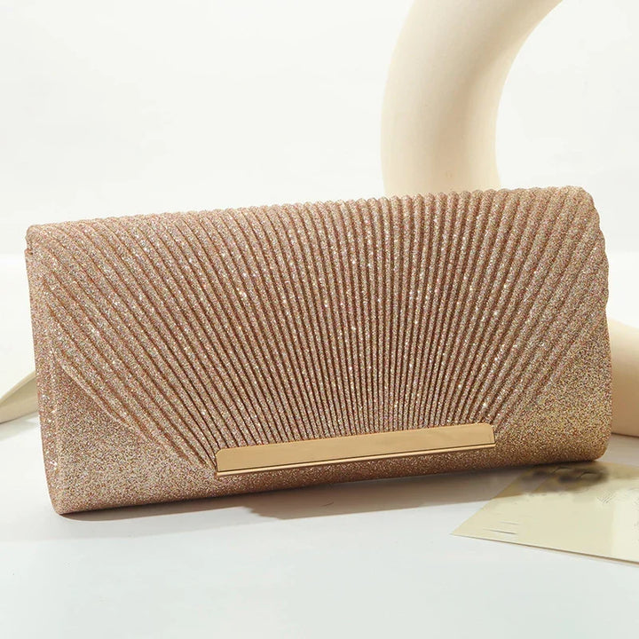 Luksuriøs clutch til dame – håndveske til aftenantrekk, ensfarget, passer til festlige anledninger