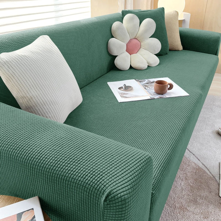 Teksturert Stretch Sofa Trekk Ikkeslip Sofa Beskyttelse
