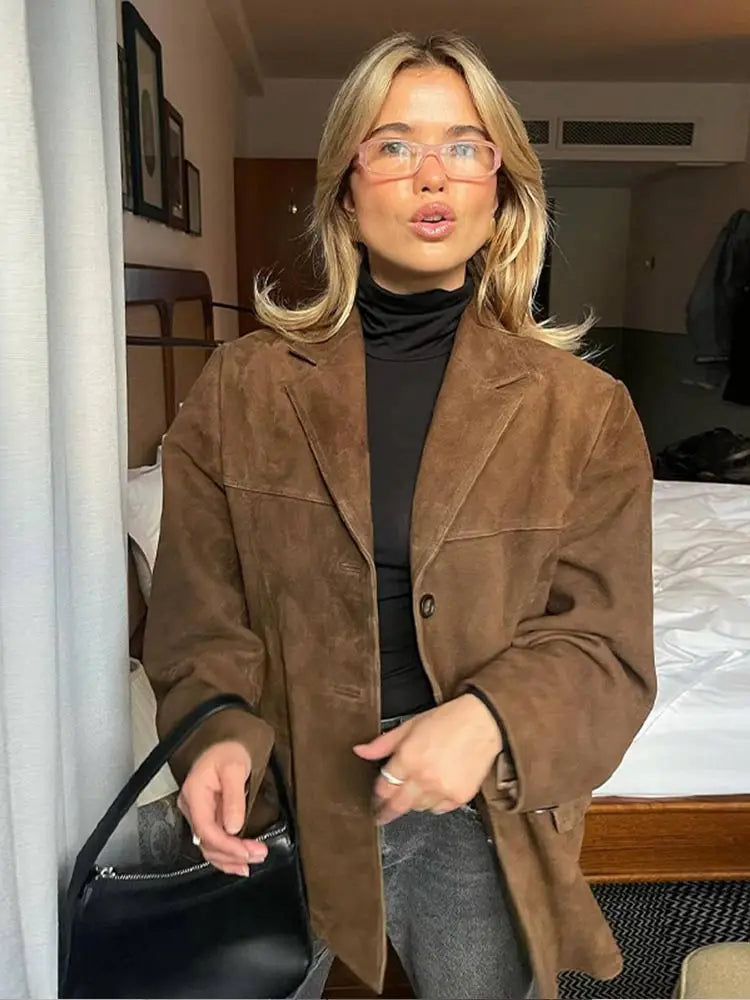 Kvinners Klassisk Suede Jakke